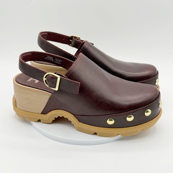 Sorel Shoes - Sorel Roam N Clog RVT Size 11 Womens Redwood Sequoia Studded Slingback Platform